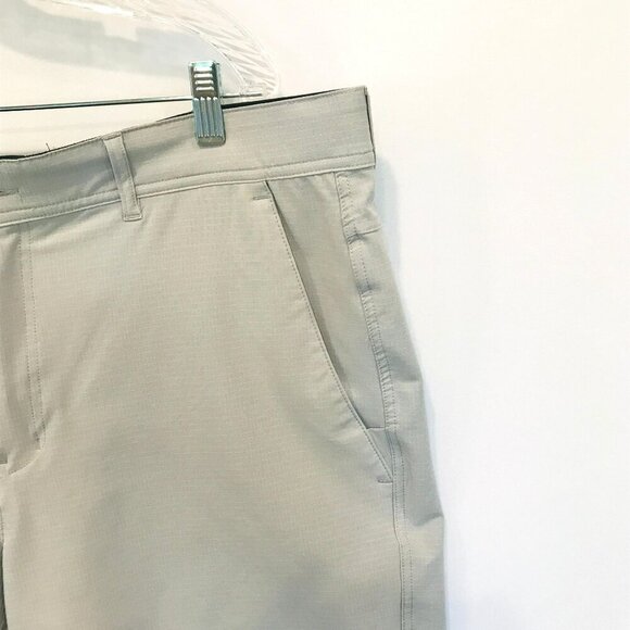George Men's Flat Front Bermuda Golf Shorts Size 40 in Light Gray Activewear - Picture 3 of 14